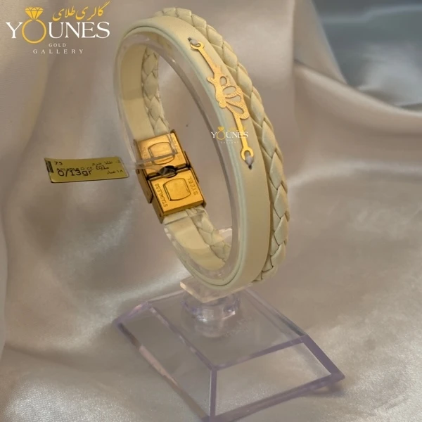 دستبند طلا زنانه چرم شاپرک